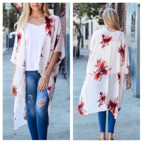 1DAY.SALE! LAST1// New Boho Floral Kimono - Picture 6 of 7
